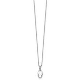 Sophia Jewelers Sterling Silver Diamond Necklace with Rhodium Plating